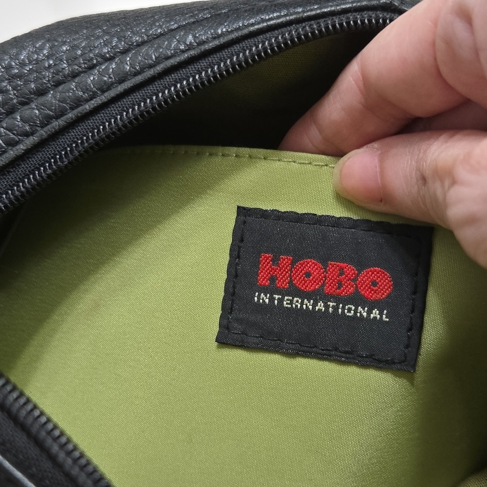 HOBO Black Leather Shoulder Bag/ 10.5 By 15 Inches Wide - Picture 5 of 7